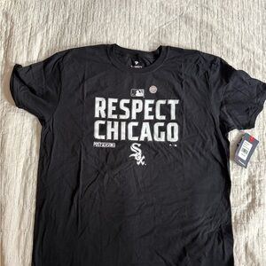 Fanatics Black 'Respect Chicago' Men's Short Sleeve Tee